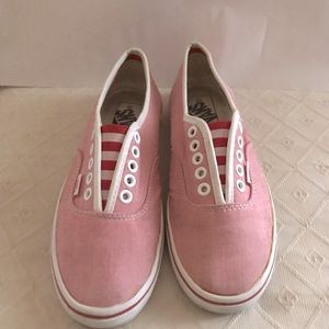 Closet Clean Out $10 Vans Canvas Slip-ons. Red & white Size 7